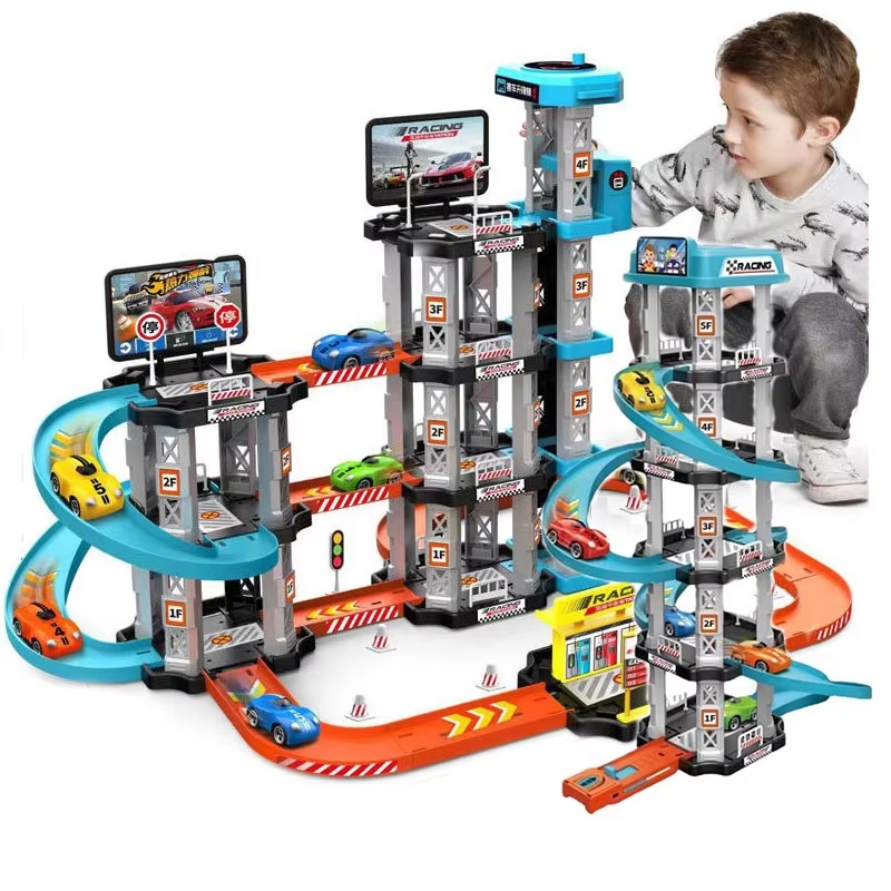 Catapult Launcher Toy - Auto-racebaan met helling speelgoed kindergarage katapultbaan