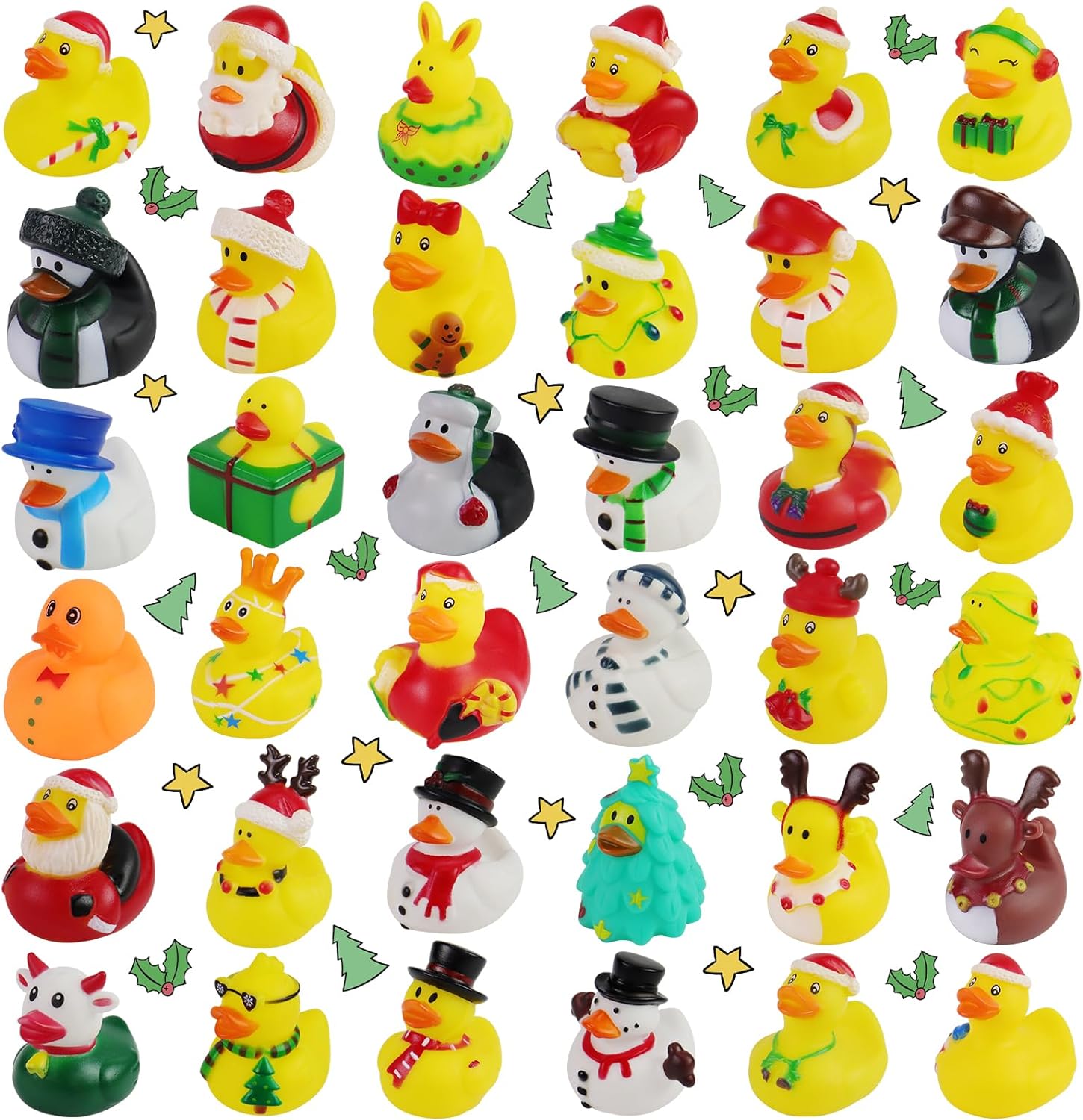 Rubber Duck Bath - 2/6/12PC Kerst Badeendjes, Badeendje Speelgoed Leuke