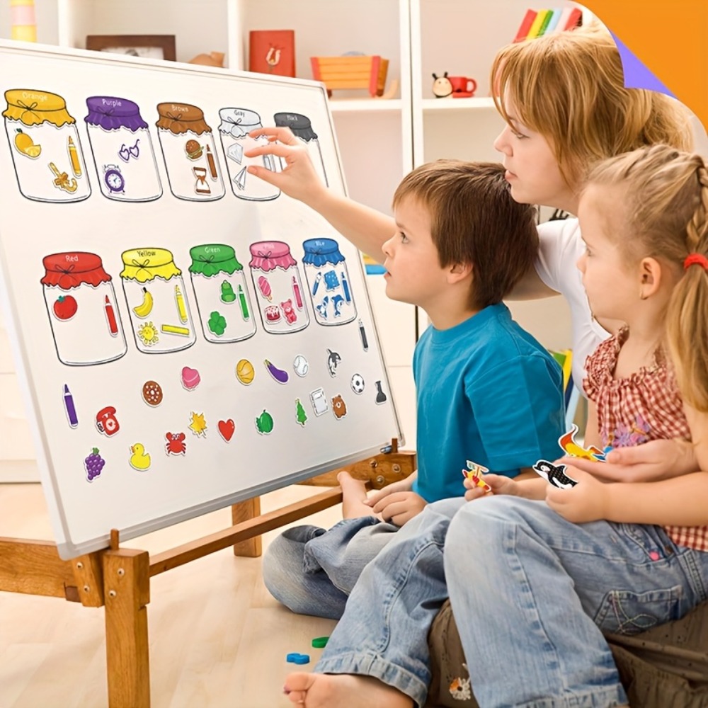 Magnetic Drawing Board - Kleurherkenning Magnetische sorteerset Educatieve magneet Fruitspeelgoed