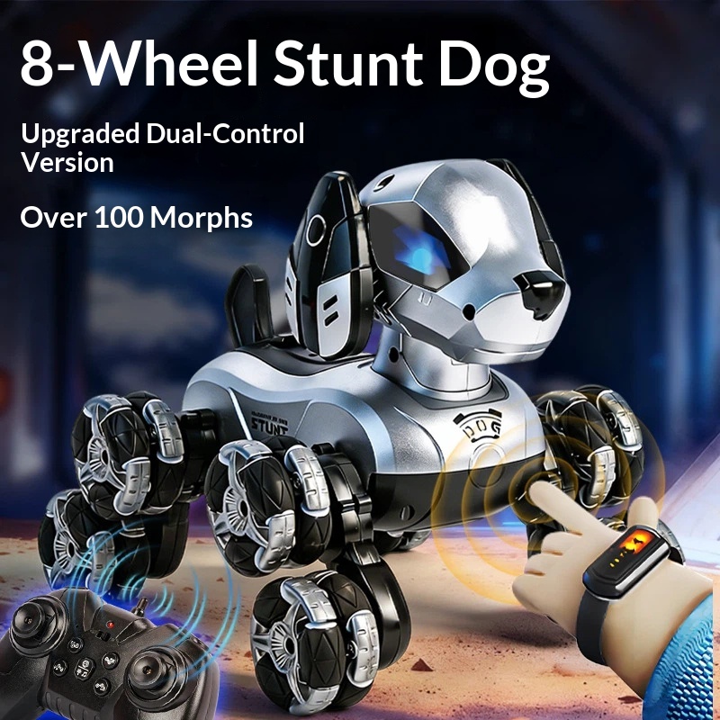 Kids Toys Electric Car - Nieuwe RC Stunt Robot Hond 8