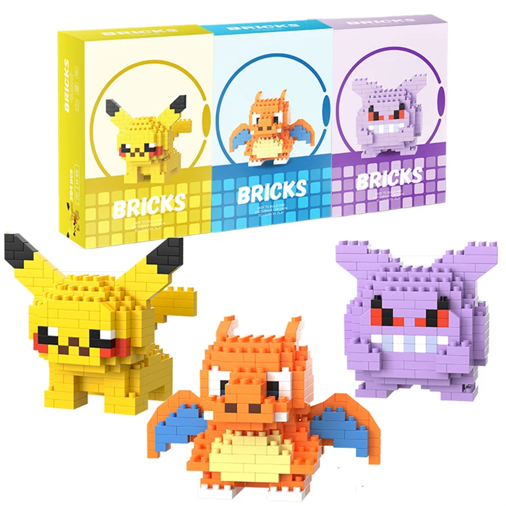 Kids Toys Movie - Pokemon Micro Bouwstenen Pikachu Dragonite Gengar