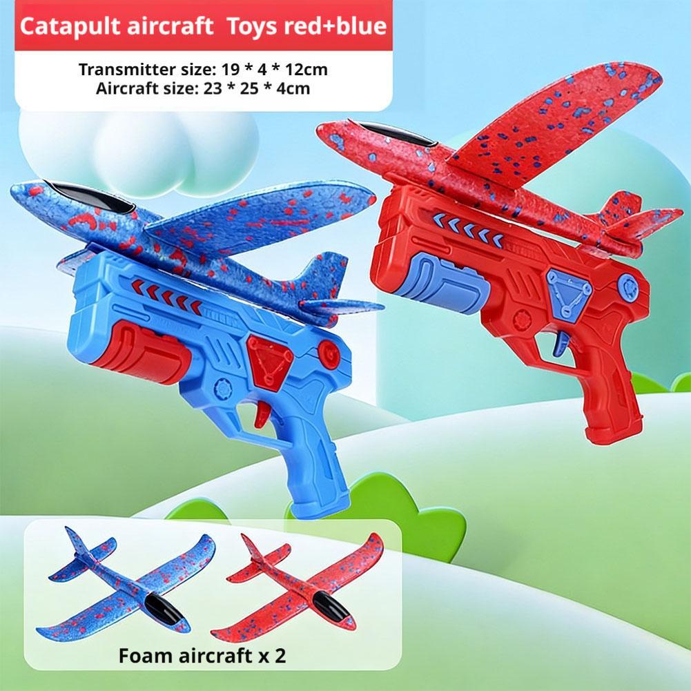 Catapult Launcher Toy - Katapult Vliegtuiglanceerapparaat Speelgoed Schuimglijvliegtuig Vliegtuigschieter Buitenvliegspel