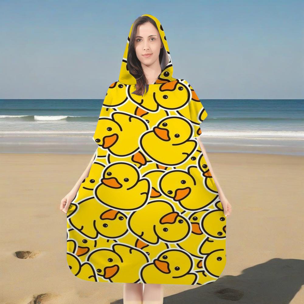 Rubber Duck Bath - Schattige gele rubberen eend print badhanddoek