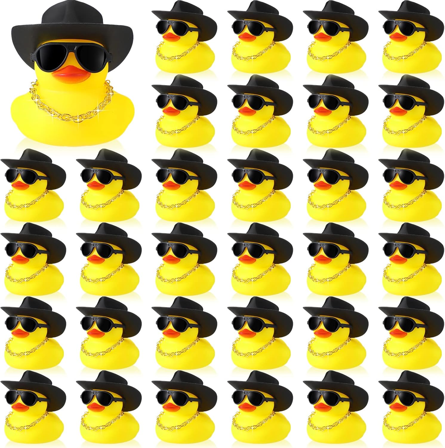 Rubber Duck Bath - 6/12/24 stuks Cowboy Rubber Duck Mini