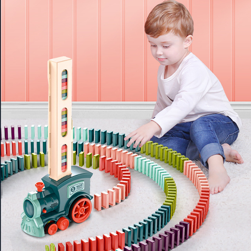 Kids Toys Electric Car - Kinderen Elektrische Domino Trein Auto Set