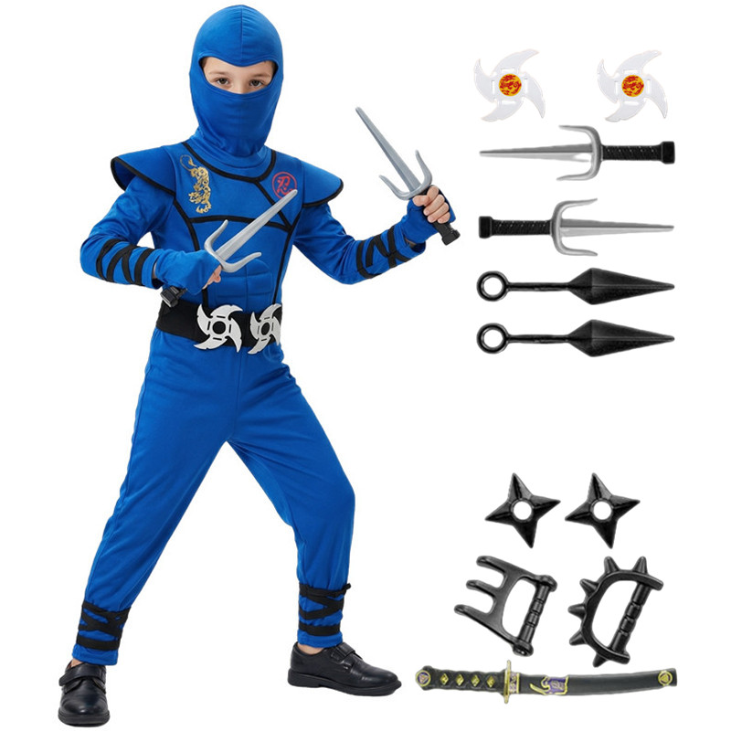 Zwart en blauw Ninja-kostuum v - Kids Toys Movie recensie en prijs