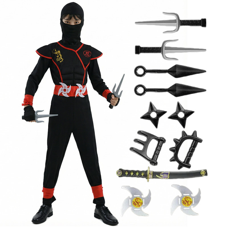 Zwart en blauw Ninja-kostuum v - Kids Toys Movie recensie en prijs