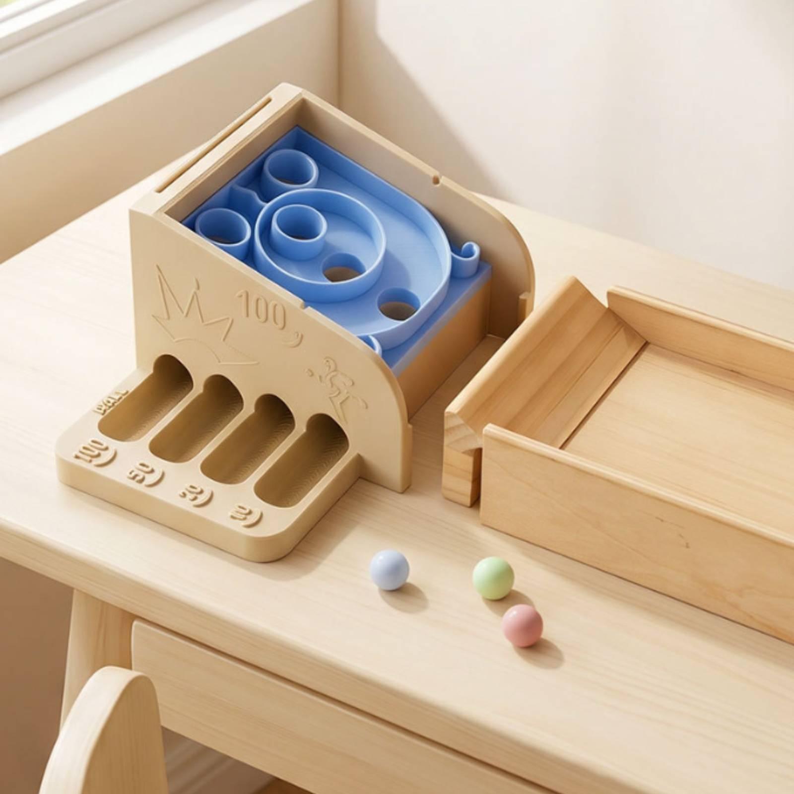 Houten knikkerbaan met schuine - Marble Run Set recensie en prijs