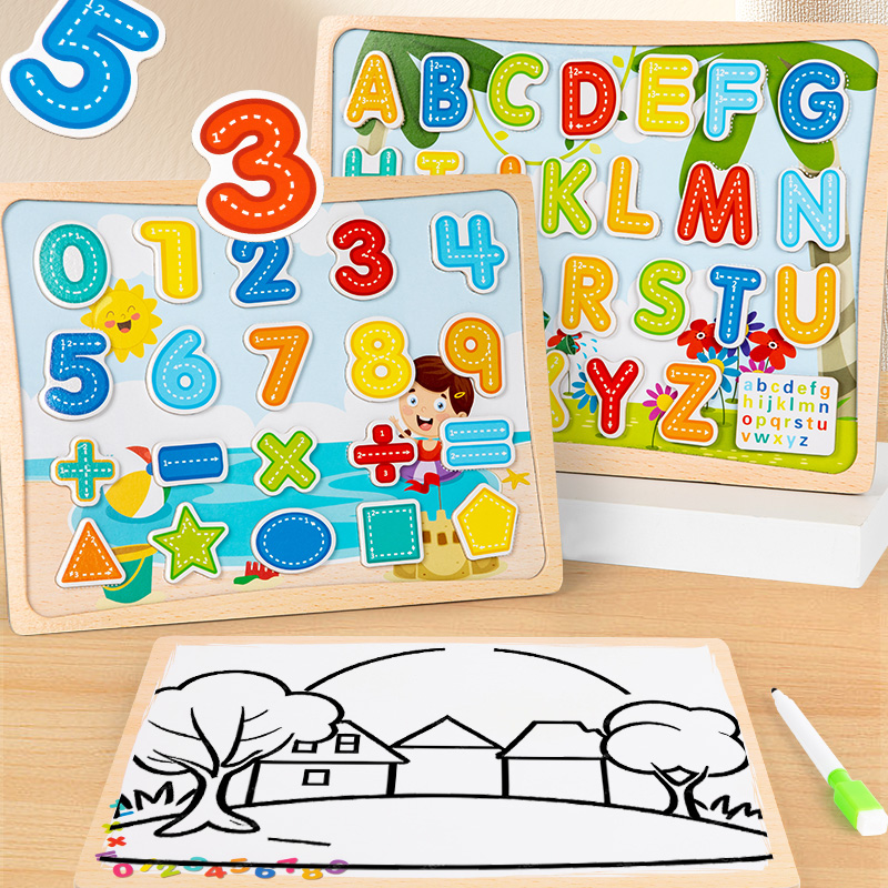 2-in-1 magnetisch puzzelbord - - Magnetic Drawing Board recensie en prijs