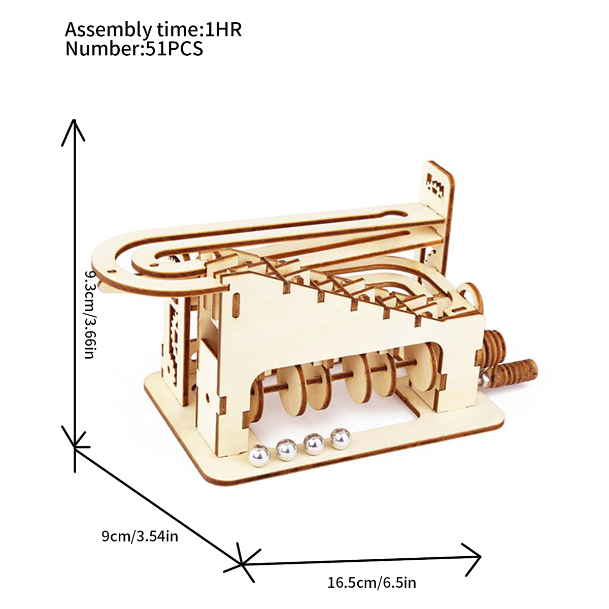 Spiral Marble Run 3D houten pu - Marble Run Set recensie en prijs