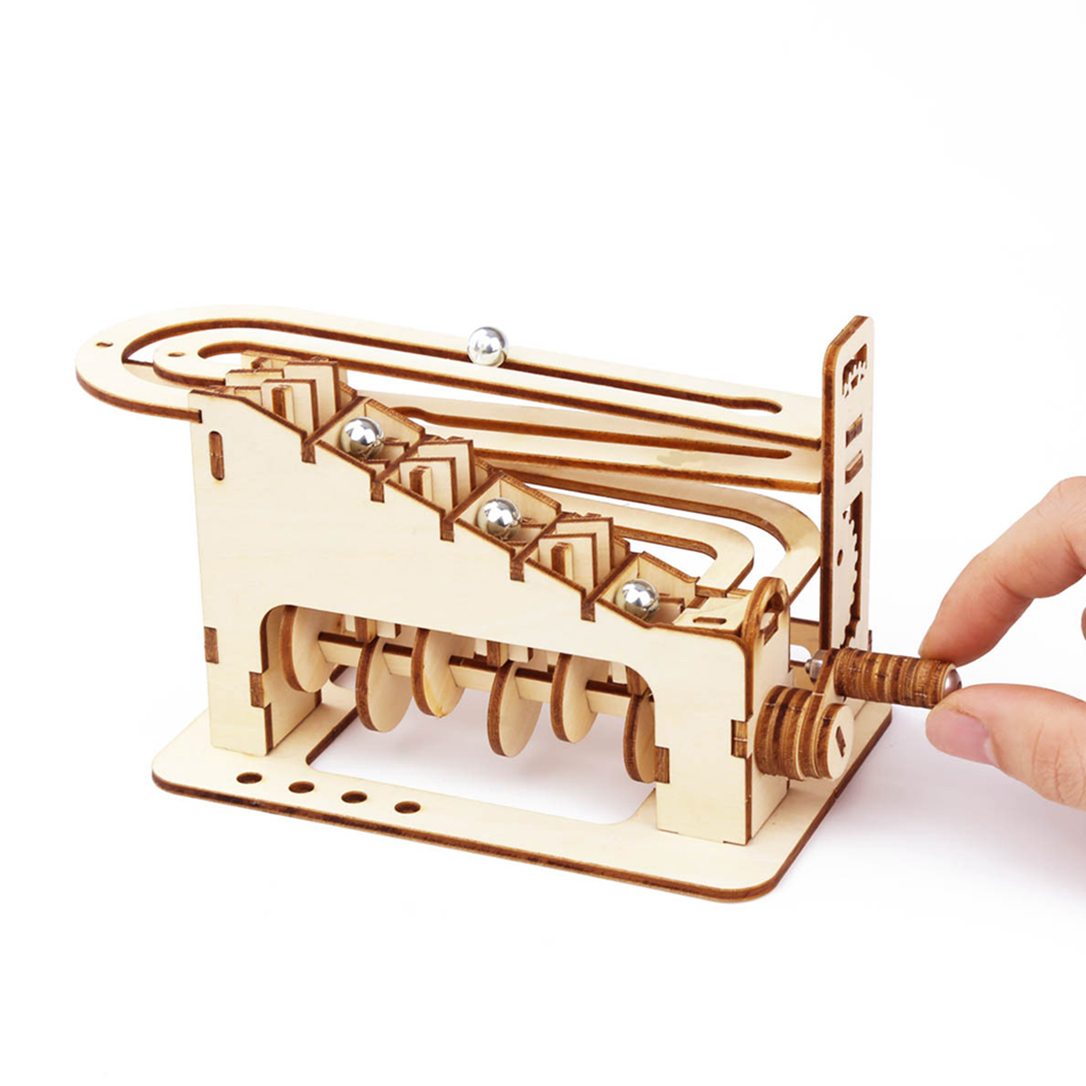 Spiral Marble Run 3D houten pu - Marble Run Set recensie en prijs