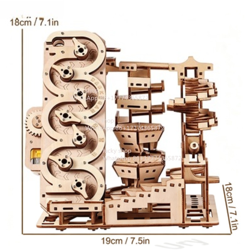 Ury 3D houten puzzel elektrisc - Marble Run Set recensie en prijs