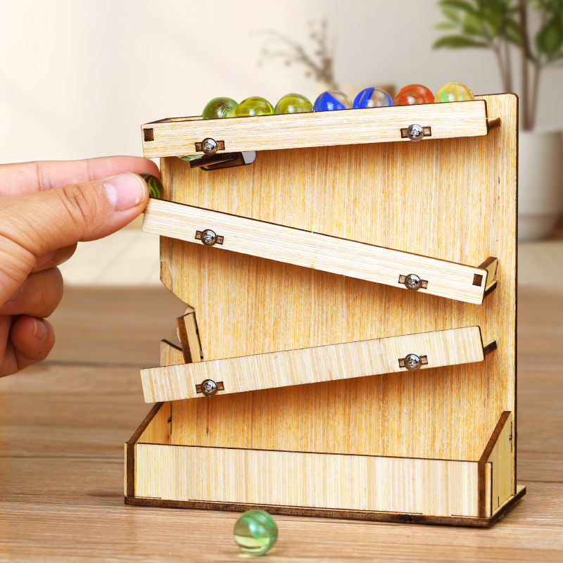 Houten knikkerbaan DIY-set, ST - Marble Run Set recensie en prijs