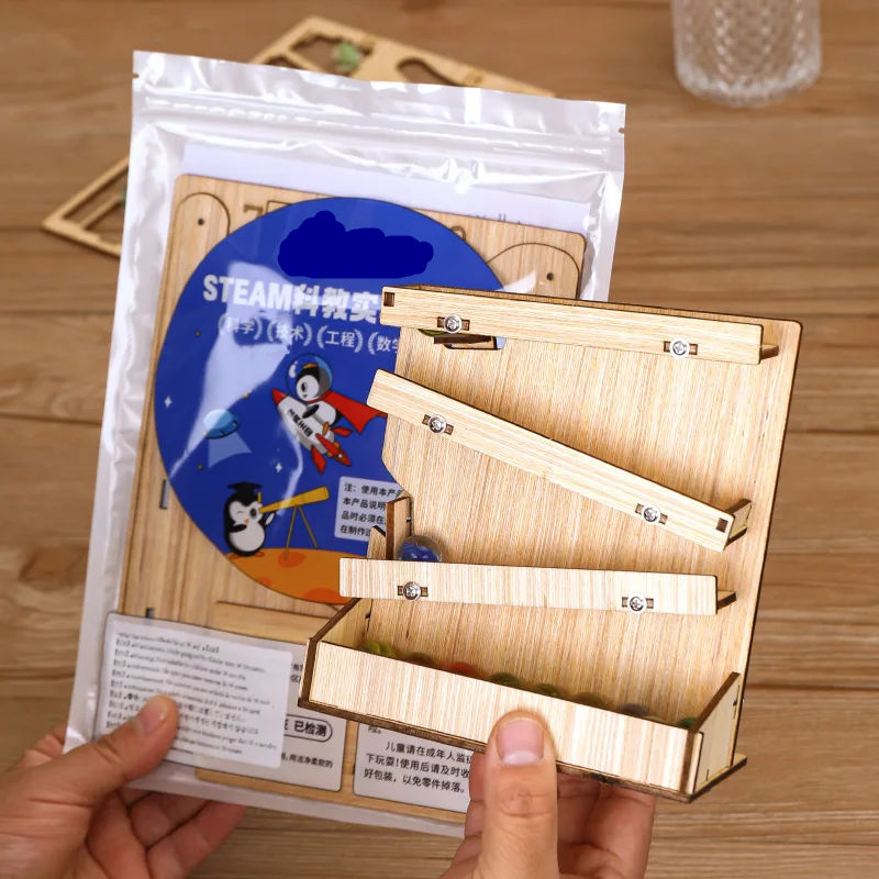 Houten knikkerbaan DIY-set, ST - Marble Run Set recensie en prijs