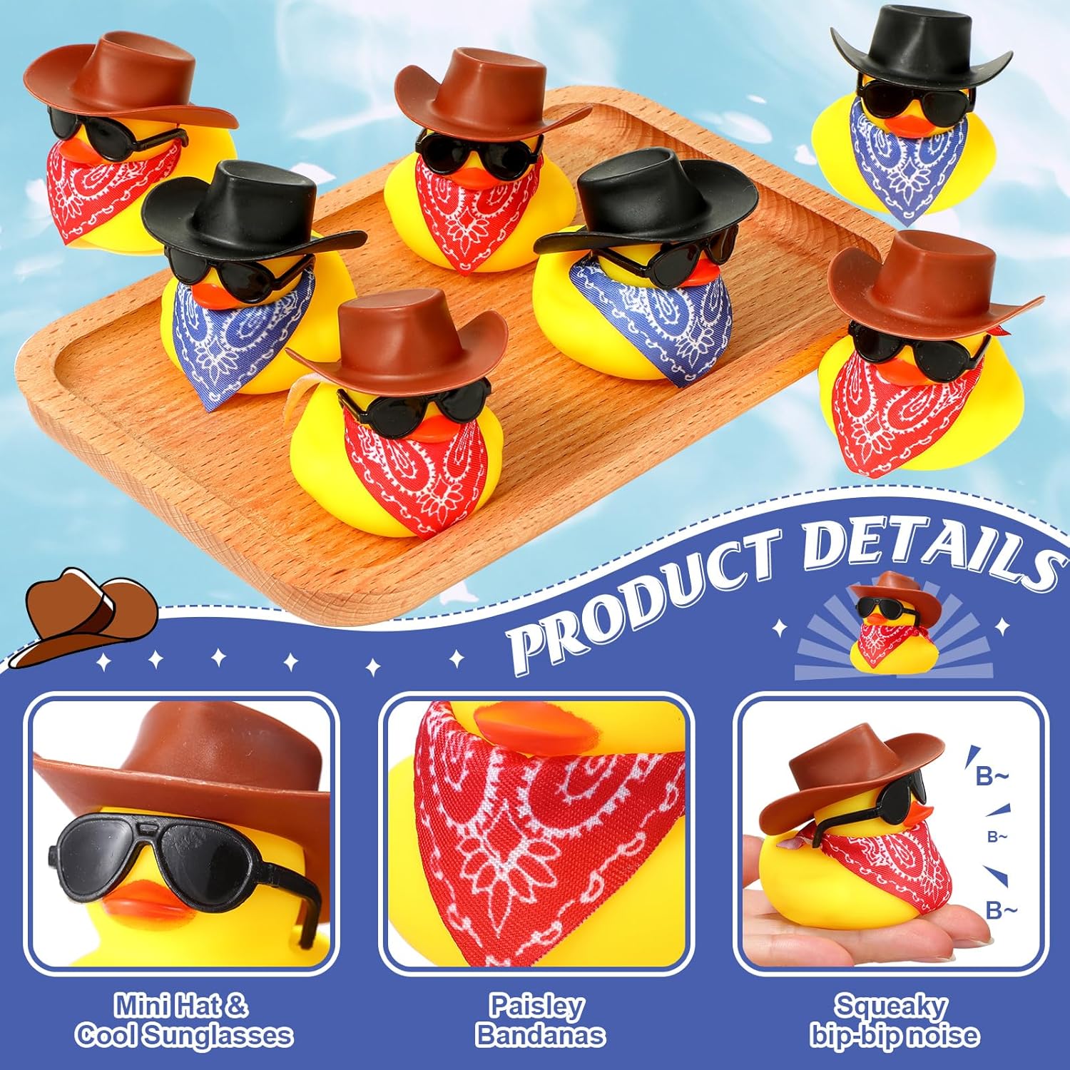 6/12/24/48 Set Cowboy Rubber D - Rubber Duck Bath recensie en prijs