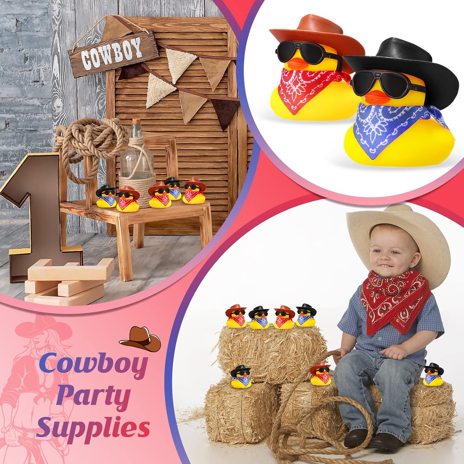 6/12/24/48 Set Cowboy Rubber D - Rubber Duck Bath recensie en prijs