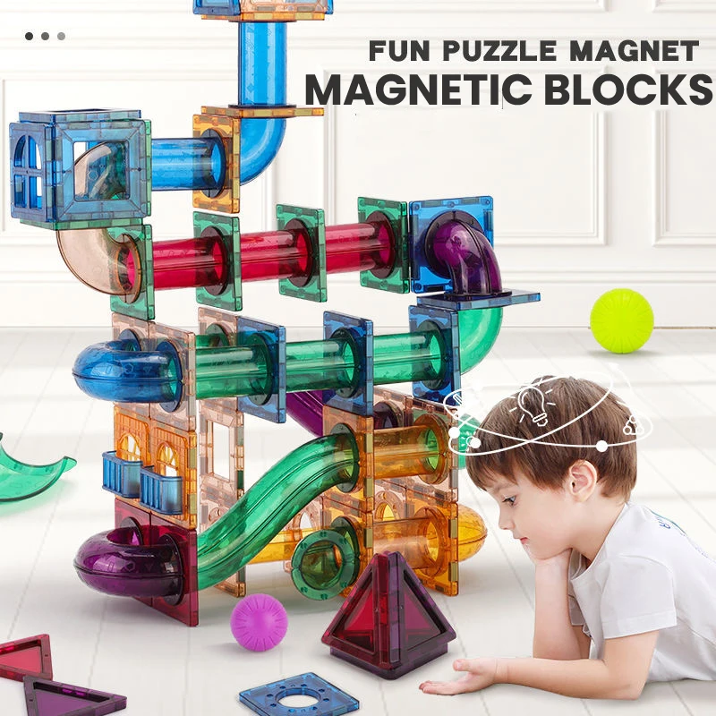 Magnetische plaat bouwsteen on - Marble Run Set recensie en prijs