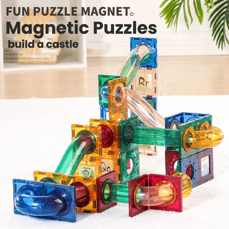 Magnetische plaat bouwsteen on - Marble Run Set recensie en prijs